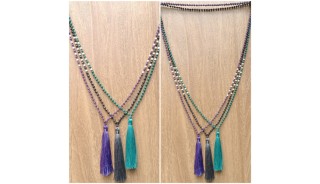 fashion necklace women accessories tassels mix beads wholesale price